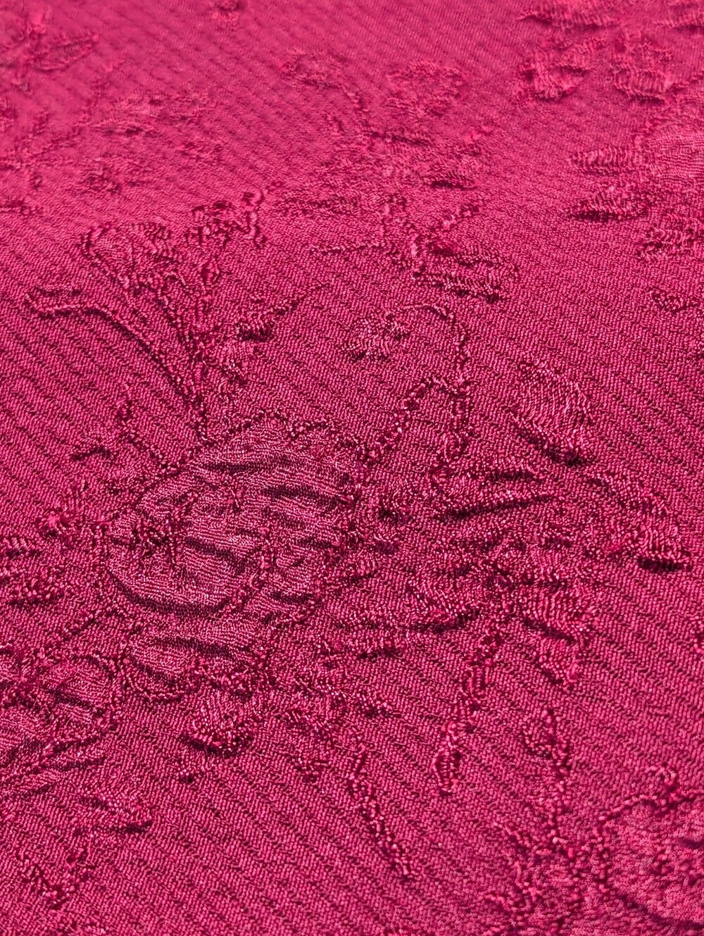 Lulus Burgundy Red Textured Wrap Dress Women's XL Long Puff Sleeve - Picture 6 of 8